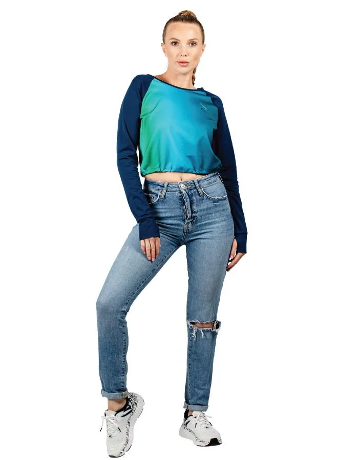 ZAECY Women's Full Sleeve Crop Top