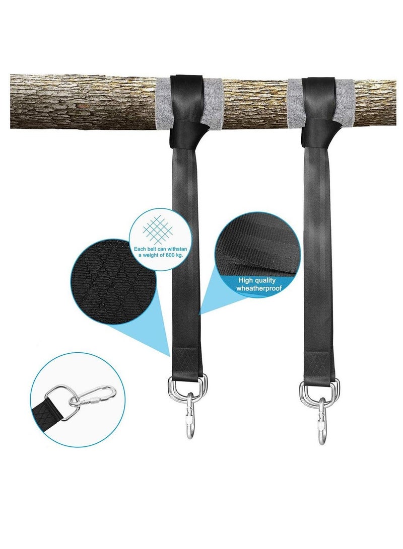 Generic Dreamslink Swing Hammock Tree Hanging Kit Straps Hooks Carabiner Garden Swing Fittings ULTRA Strong Hammock Strap 59 inches Straps for Camping Backpacking Patio Hammocks and Swings  - Image 4