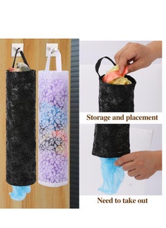 Excefore Plastic Bag Holder, 4 Pack Grocery Bag Holder, for Kitchen Hanging Mesh Storage Organizer Plastic Bags Mesh Hanging Storage Dispenser Trash Bag Holder Shopping Bag Holder  - Image 5