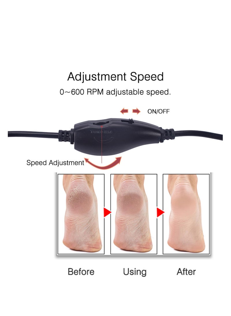 SYOSI - Electric Foot Callus Remover Electronic Foot File Grinder with Speed Adjustable 60pcs Replacement Sandpaper Discs Pedicure Foot File Sander for Men Women Dead Cracked Hard Skin Calluses - Image 1