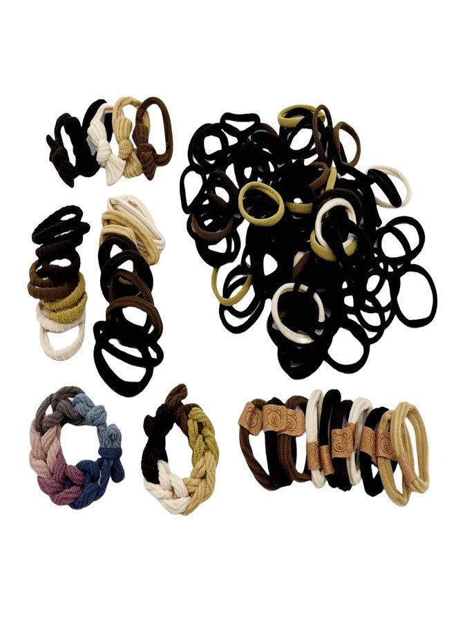BLBM 137 Pcs Hair Ties with Seamless High Elastic in Ponytail Holders Kit that don't Damage your Hair (6 Styles) - Image 1