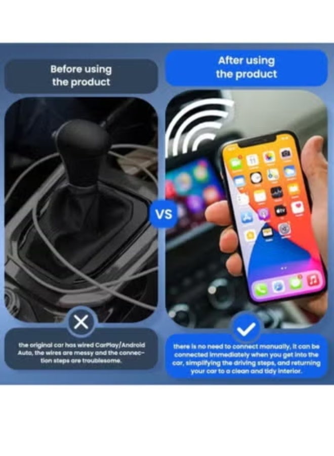 ELTRAZONE 2-in-1 Mini Wireless CarPlay & Android Auto Adapter – Convert Wired Systems to Wireless for Seamless In-Car Connectivity – USB-Powered, Plug-and-Play Setup for Fast Auto-Connection – Compatible with iOS 10+ & Android 11+ Devices, Supports Navigation, Music, Calls, and Voice Control for a Safer, Smarter Driving Experience - Image 3