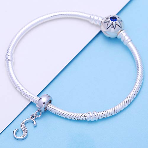 SOUKISS Letter S Charm Sterling Silver 925 Initial A-z Alphabet Beads Name Charm for Bracelet Charms - Image 4