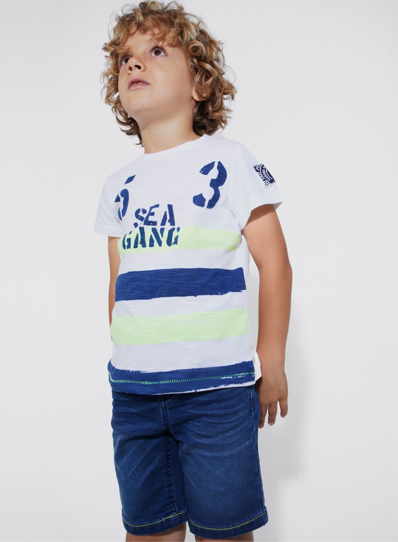 CANADA HOUSE Soft and Comfortable White 100% Organic Cotton T-shirt for Boys - Image 3