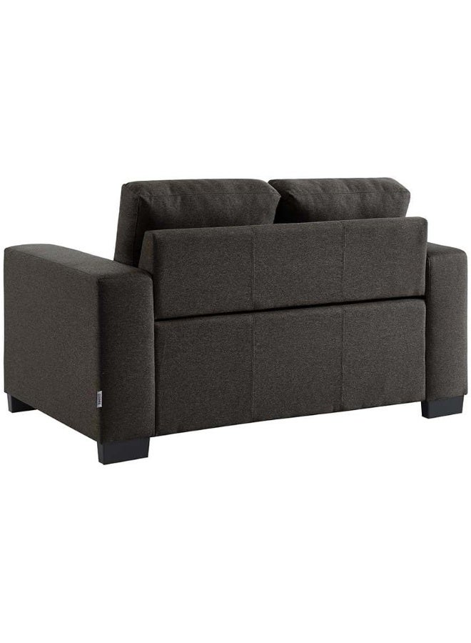 Comfynest Byron 2-Seater Fabric Sofa Charcoal With 2-Year Warranty 150X89X88Cm Grey
