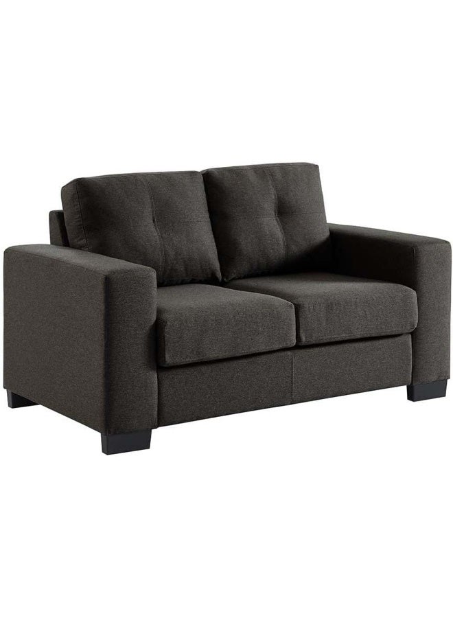 Comfynest Byron 2-Seater Fabric Sofa Charcoal With 2-Year Warranty 150X89X88Cm Grey