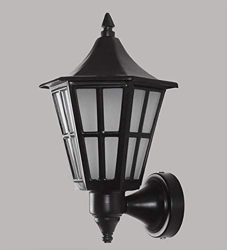 Improvhome Antique Look Hurricane Shaped Indoor/Outdoor Wall Light Lamp (Black) - Image 3
