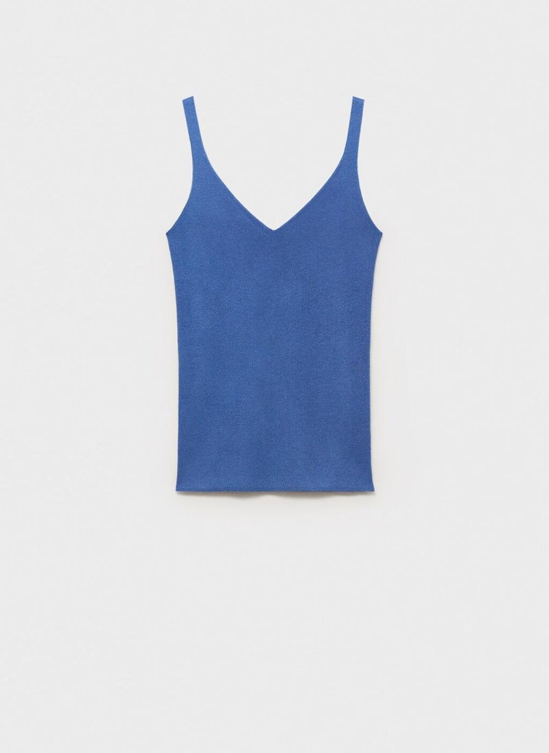MANGO V-Neck Knitted Top  - Image 5