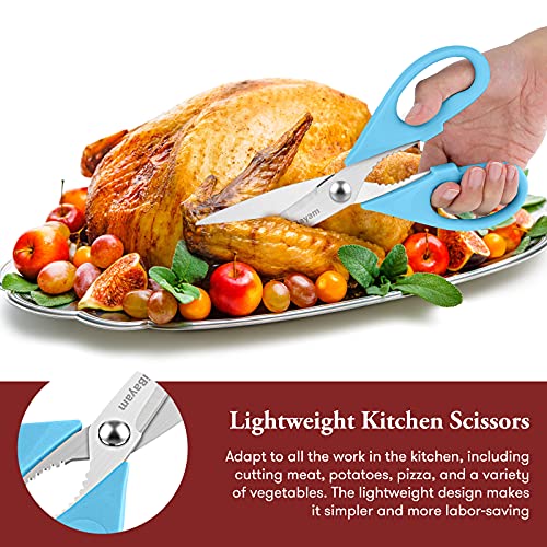 iBayam Gifts for Dad from Daughter Son, BEST DAD Tool Shears, iBayam Kitchen Scissors All Purpose Heavy Duty Meat Scissors Poultry Shears, Dishwasher Safe Stainless Steel Utility Scissor - Image 5