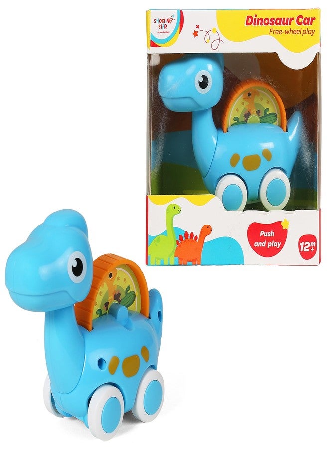 Shooting Star Dinosaur Car Free Wheel Play, Push & Pull Toys for Kids, 12M+, Blue - Image 1