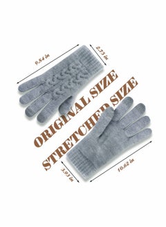 SYOSI Women Touch Screen Gloves - Winter Warm Gloves Touchscreen Mittens Thermal Fleece Lined Knitted Gloves for Outdoor  - Image 4