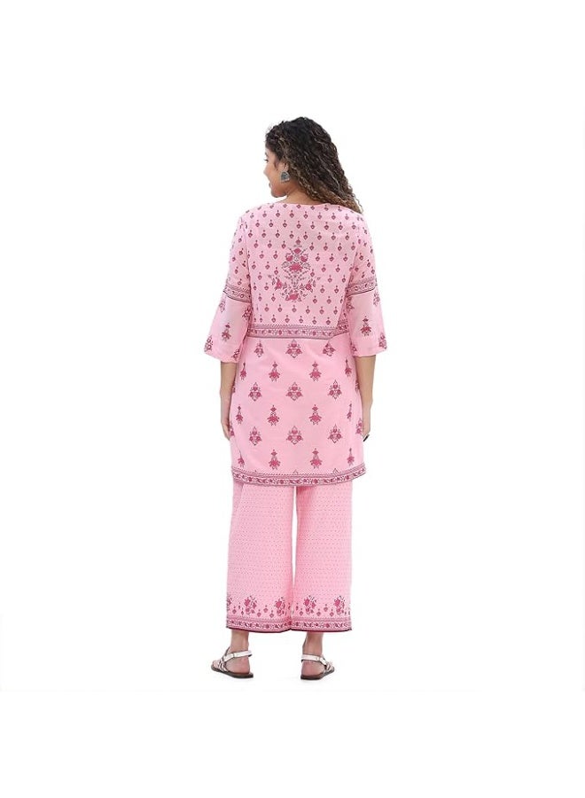 BIBA Womens COTTON KURTA AND PALAZZO SET 3XL - Image 4