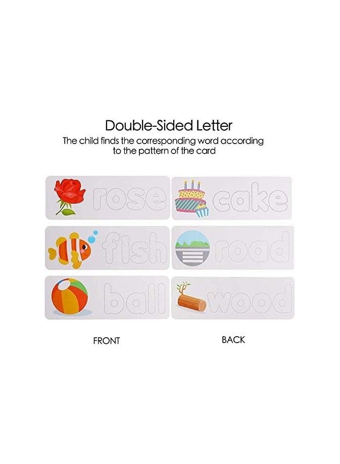 See and Spelling Learning Word Toy, Matching Letter Games Sight Word Flash Cards Montessori Wooden Educational Toys Gifts for Preschool Kindergarten Kids Boys Girls 3 4 5 Years Old - Image 2
