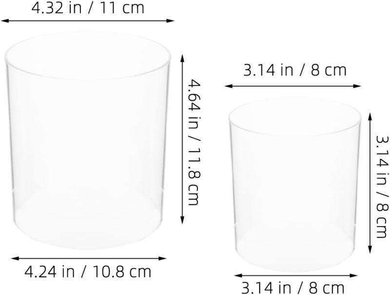 VOSAREA 2pcs Glass Oil Lamp Chimney Replacement Small Lampshade for Camping Kerosene Lamp Cover Vintage Light Shade Parts - Image 2
