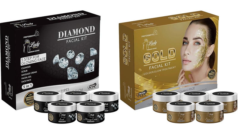 Professional Feel Blue Lady Diamond Gold Facial Kit for Fairness Skin Whitening Best Facial kit ever in india - Image 1