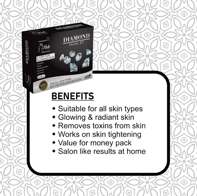 Professional Feel Blue Lady Diamond Gold Facial Kit for Fairness Skin Whitening Best Facial kit ever in india - Image 5