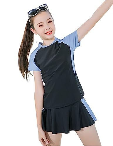 KORADI Girls Swimsuits Rash Guard Swim Sets Kids TwoPiece Bathing Suits Teen Swimwear Beach Shorts Sun Protection Swim Shirts 814 Years - Image 1