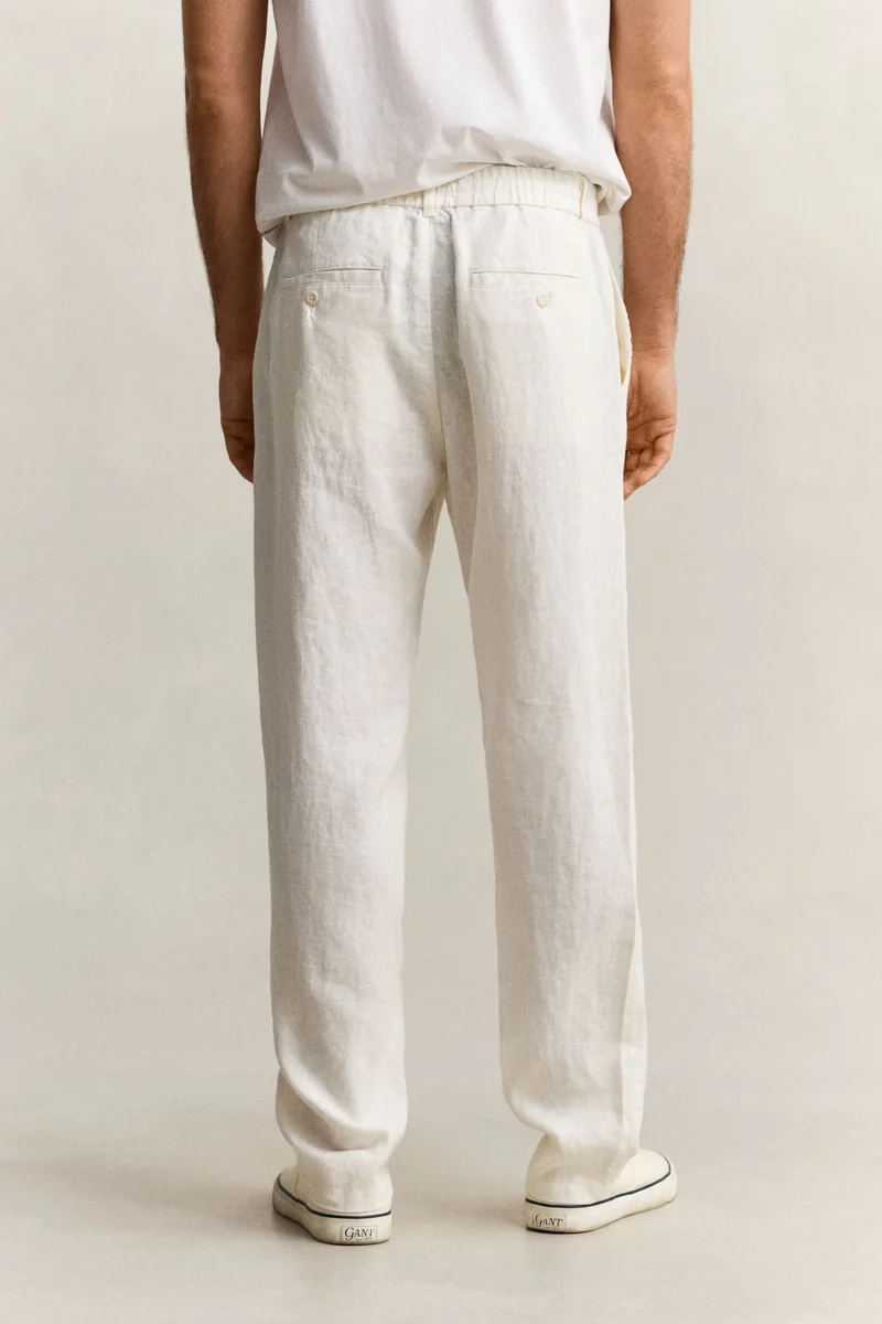 GANT  Regular Fit Linen Drawstring Pants for Men | Best Price UAE