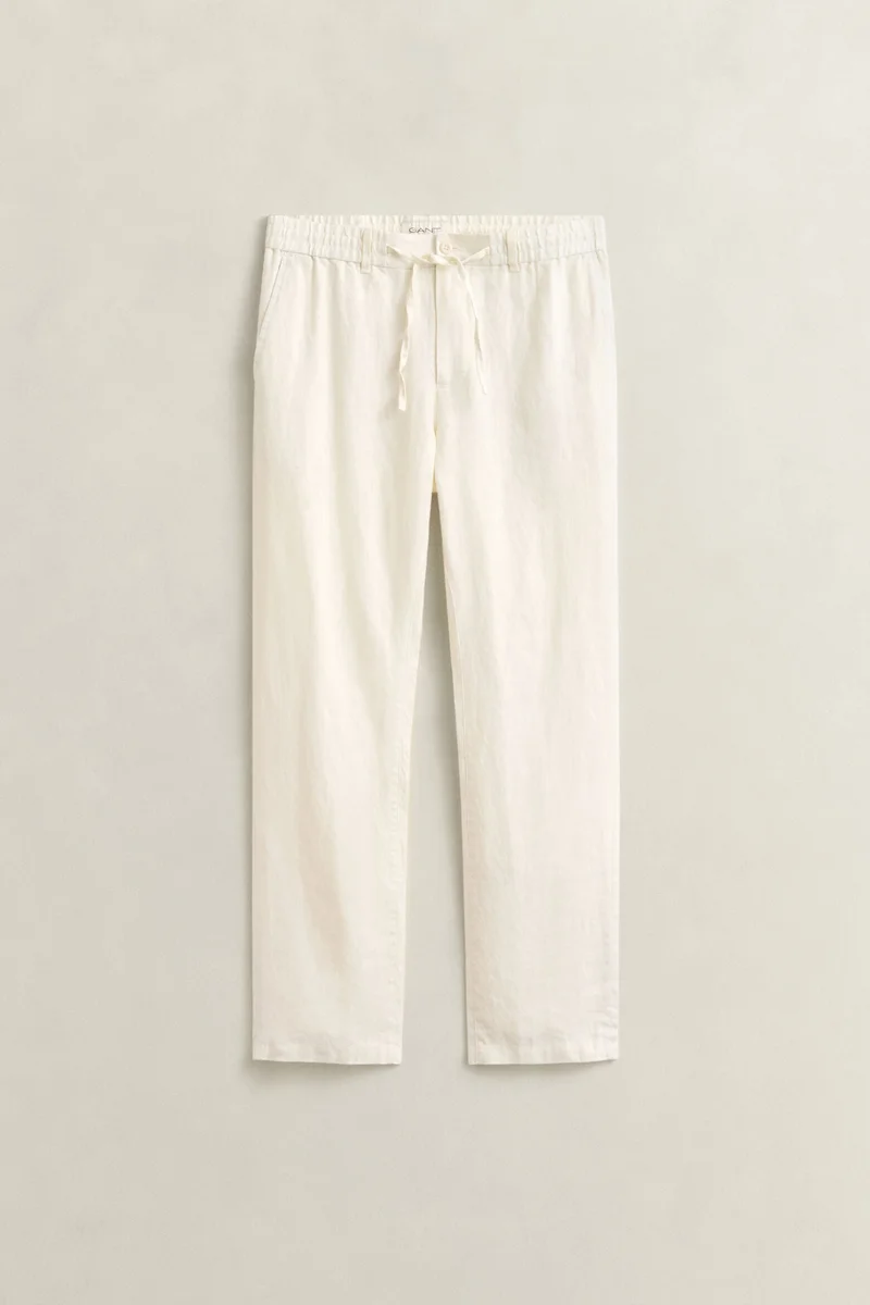 GANT  Regular Fit Linen Drawstring Pants for Men | Best Price UAE