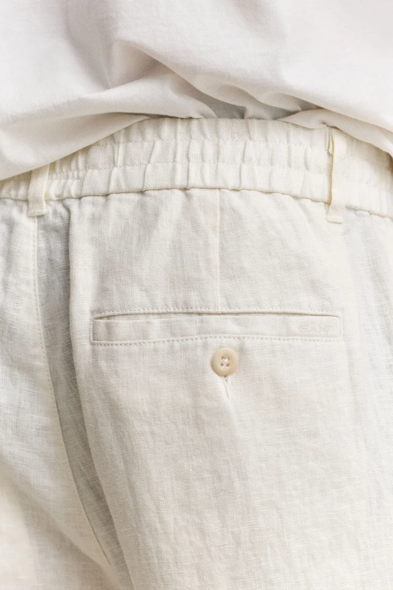 GANT  Regular Fit Linen Drawstring Pants for Men | Best Price UAE