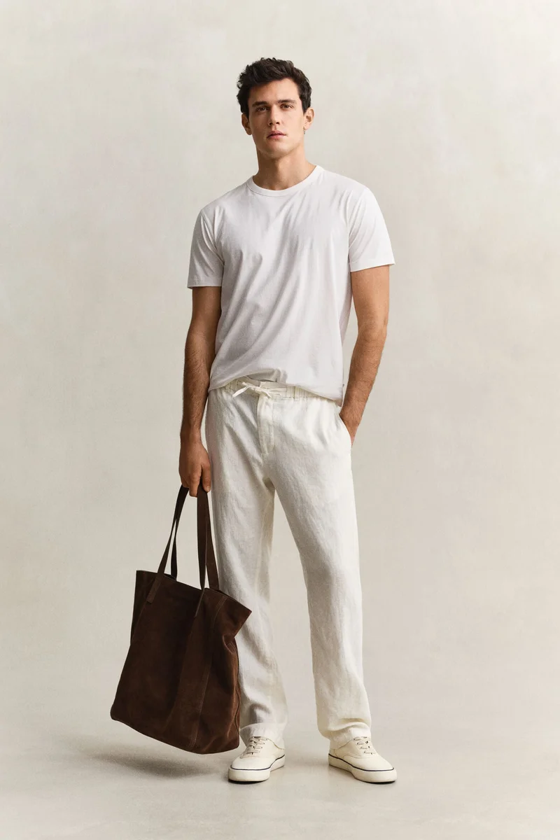 GANT Regular Fit Linen Drawstring Pants
