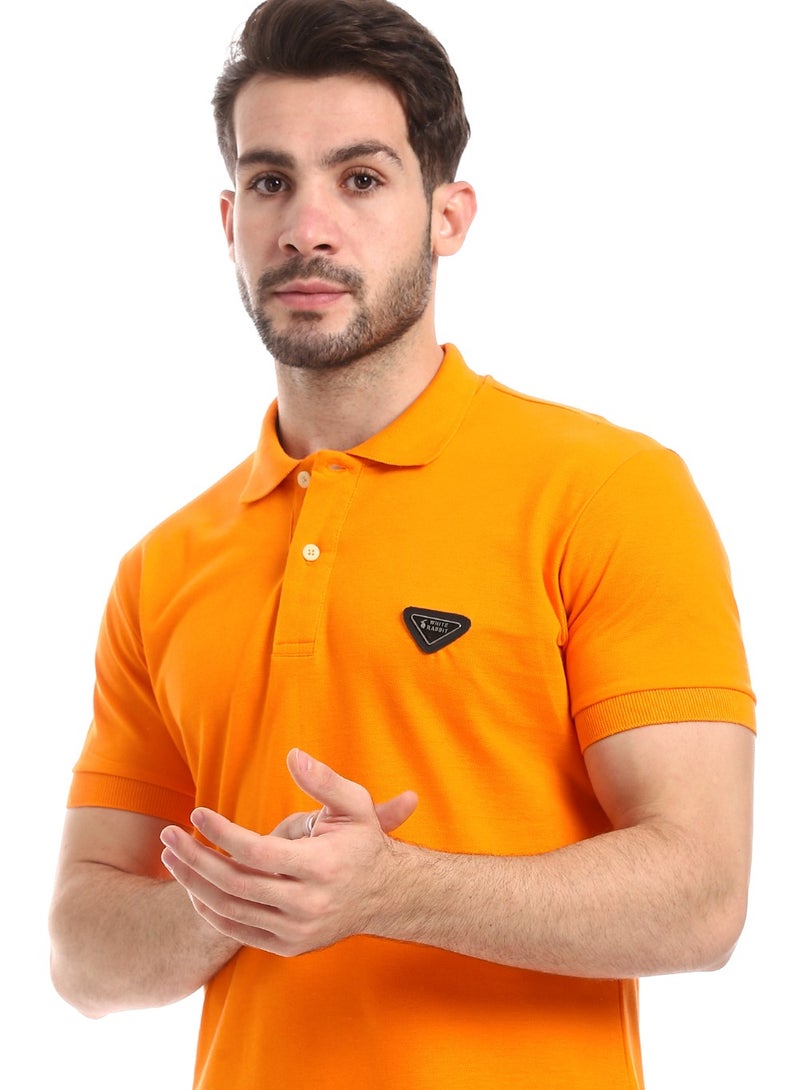 WHITE RABBIT Pique Pattern Turn Down Collar Polo Shirt  - Image 2