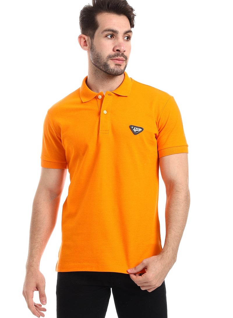 WHITE RABBIT Pique Pattern Turn Down Collar Polo Shirt  - Image 1