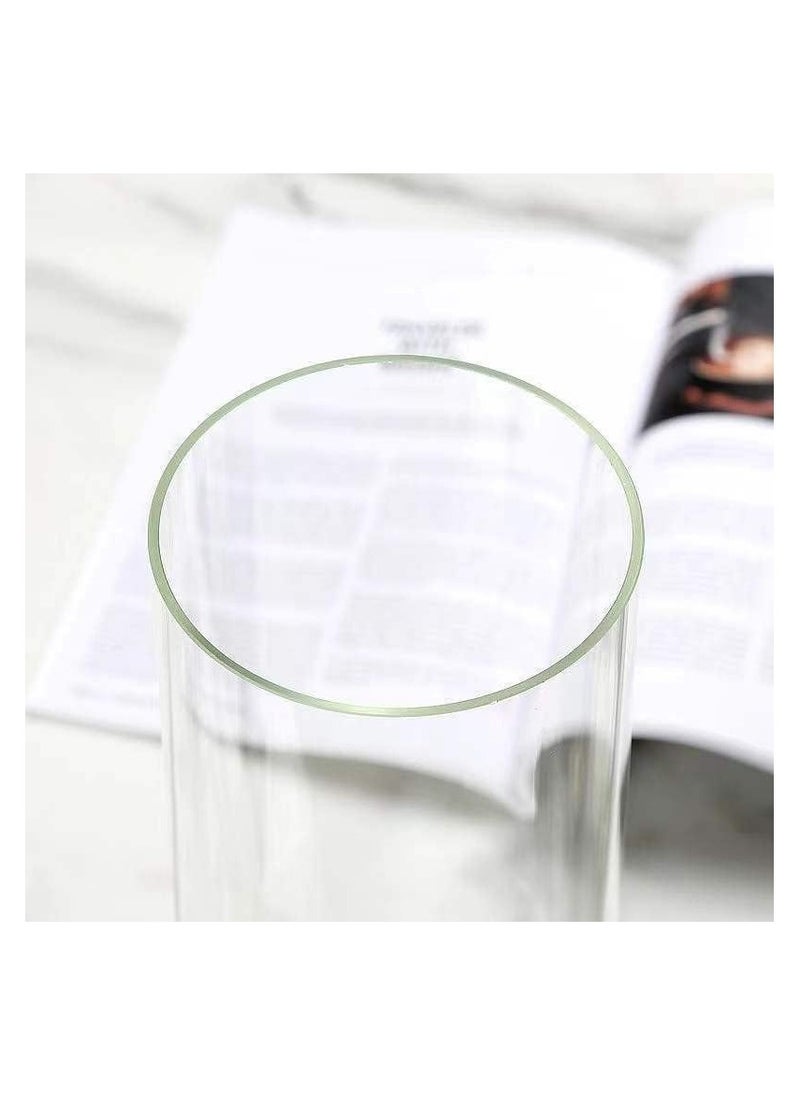 Mash BIGIVACA Set of 3 Clear Glass Cylinder Vases Bulk,6 8 10 inch-3 pack Tall Glass Cylinder Candle Holders,Glass Plant & Flower Vases for Centerpieces,Home and Wedding Decoreation. (W:4’)  - Image 3