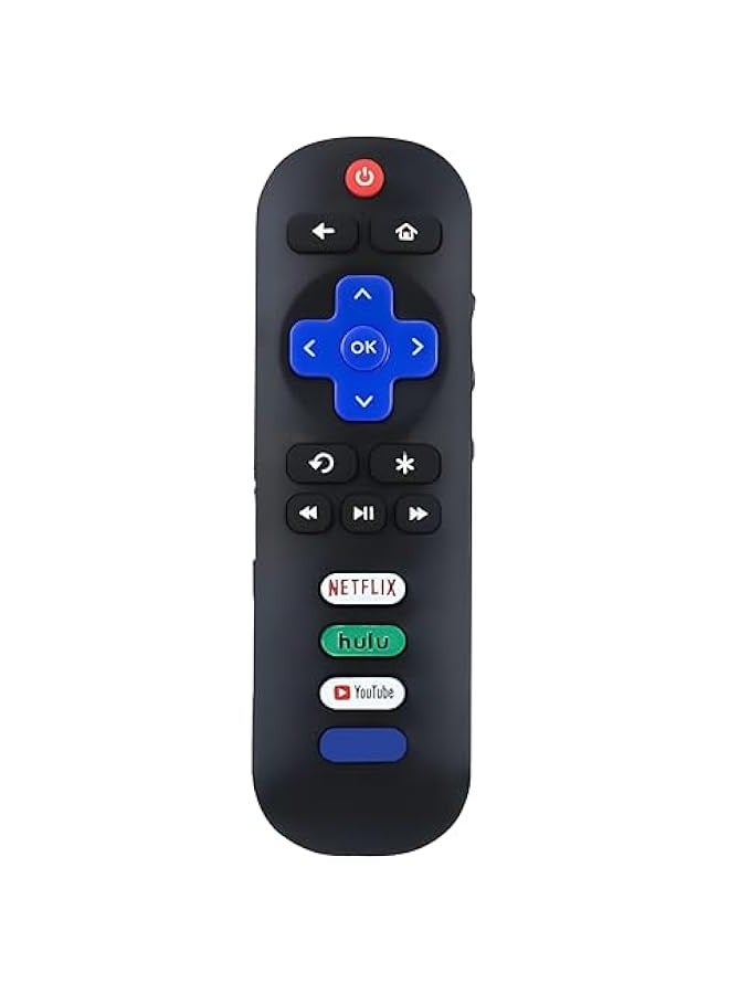 Replacement Remote Control for Roku TVs - Compatible with TCL, Hisense, Onn, Sharp, Element, Westinghouse, Philips Roku Smart TVs