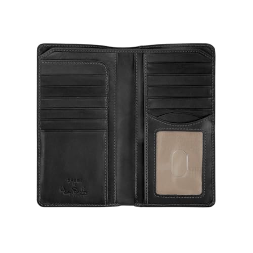 Tony Perotti Men's Leather Checkbook Long Wallets - Italian Bifold with Card Holders, Pockets, ID Window - Eco-Friendly Vegetable-Tanned Full Grain - Image 1