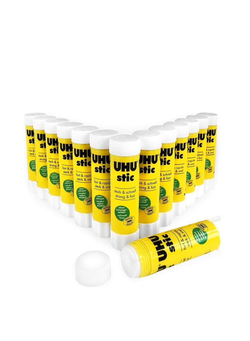 UHU Stic Glue Stick - 40g - Solvent Free - Clear Application - Pack of 12 - Image 1
