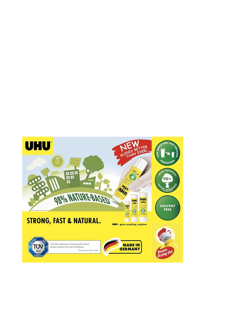 UHU Stic Glue Stick - 40g - Solvent Free - Clear Application - Pack of 12 - Image 3