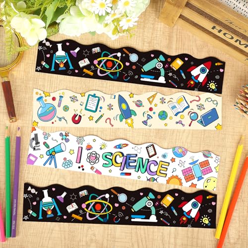 Sereliy 78ft Science Bulletin Board Border, Science Bulletin Board Decorations for Classroom, Science Lab Borders Trim with 3 Patterns for Back to School Classroom Office Door Wall Decor (Sciences) - Image 3