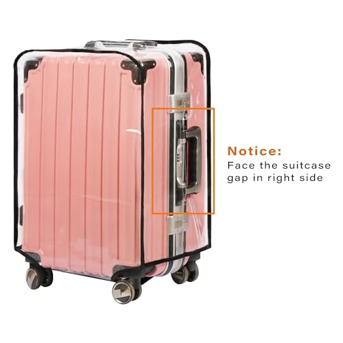 FABULWAY 3PCS Clear PVC Suitcase Cover Protectors Transparent Luggage Covers Waterproof Wheeled Suitcase Dust Cover Dustproof Travel Luggage Sleeve Protector 20"+24" 28" (3PCS Upgraded) - Image 4