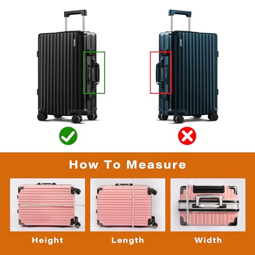 FABULWAY 3PCS Clear PVC Suitcase Cover Protectors Transparent Luggage Covers Waterproof Wheeled Suitcase Dust Cover Dustproof Travel Luggage Sleeve Protector 20"+24" 28" (3PCS Upgraded) - Image 3