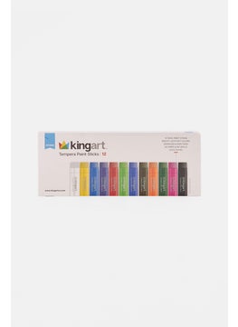 12 Piece Tempera Paint Sticks 11 H x 28 L x 3 W cm, White Combo