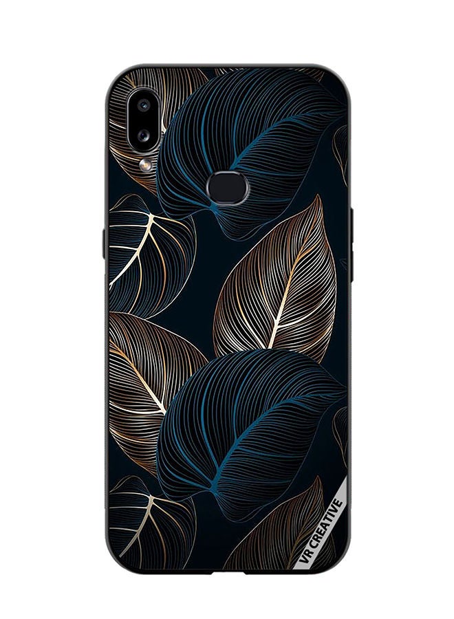 VR CREATIVE Protective Case Cover For Samsung Galaxy A10s Banana Palm Tree Leaves Pattern Design Multicolour - Image 1