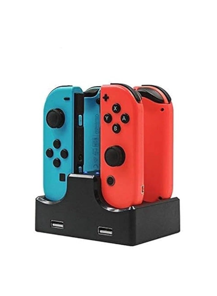 iplay Compatible with Nintendo Switch 4 in 1 Charging Stand Station Controller Charger Dock for Nintend Switch Joy game Con and Pro Controllers (HB-S003 black) - Image 2