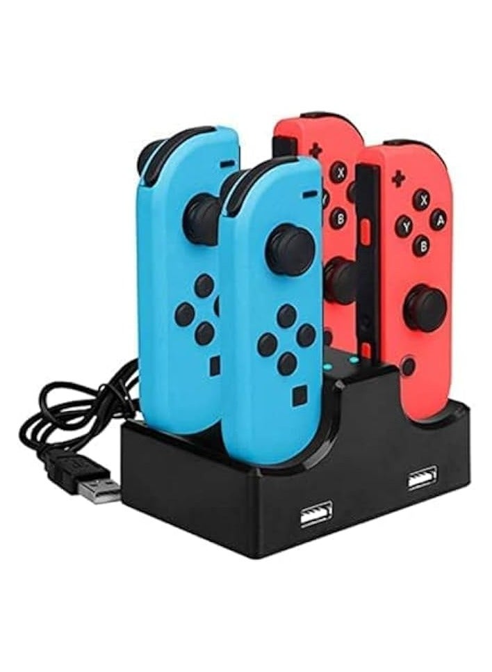 iplay Compatible with Nintendo Switch 4 in 1 Charging Stand Station Controller Charger Dock for Nintend Switch Joy game Con and Pro Controllers (HB-S003 black) - Image 3