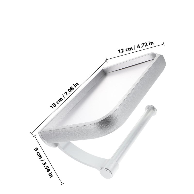 🚽 حامل ورق تواليت بدون تثقيب مع تخزين إضافي للحمام تصميم متين - Image 2