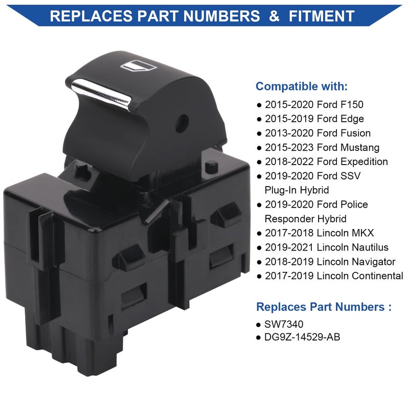 Obaee Power Window Switch Button for Ford and Lincoln - Image 2