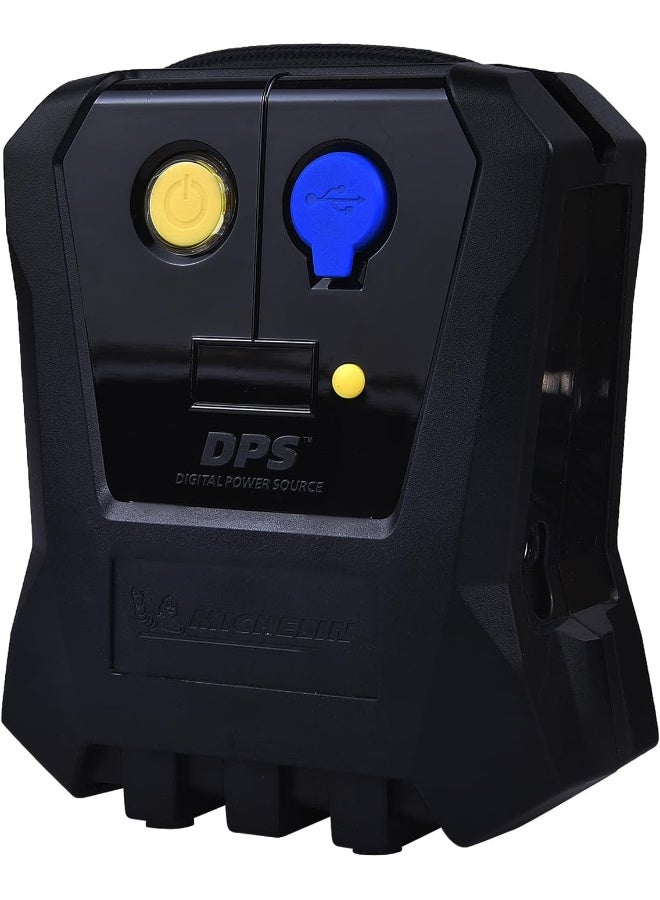 Michelin مضخة ميشلان الرقمية الصغيرة، 12 فولت، مضخة هواء محمولة، تضخيم سريع للسيارات، الدراجات، معدات الرياضة، مدمجة وفعالة، سوداء - Image 1