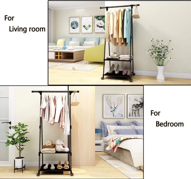 NinEx Garment Rack with Storage Shelves - Image 2