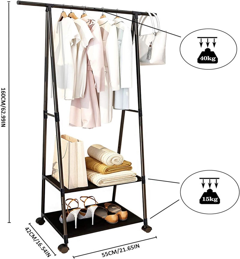 NinEx Garment Rack with Storage Shelves - Image 4