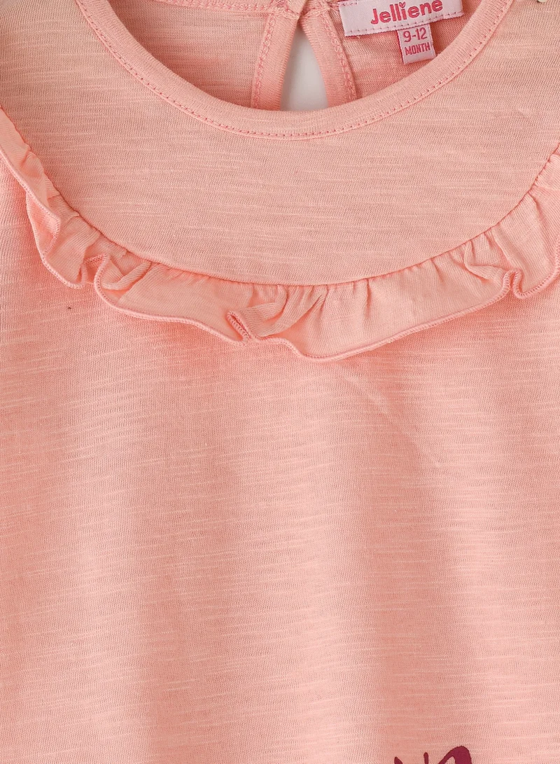 Jelliene Girls' Butterfly Ruffle Top