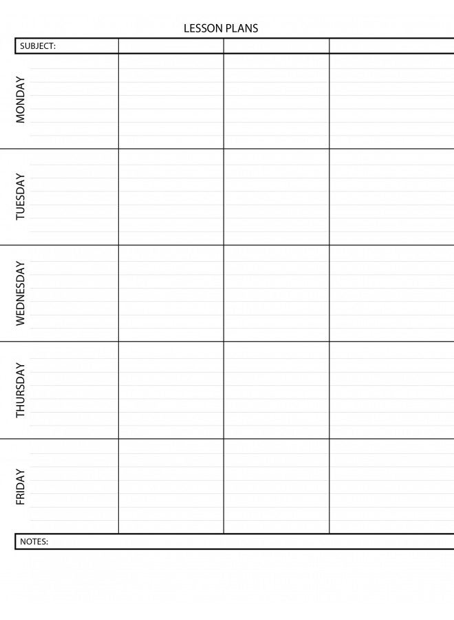 House of Doolittle Lesson Planner, Blue, 8.5 x 11 Inch (HOD51007), Blue/White - Image 4