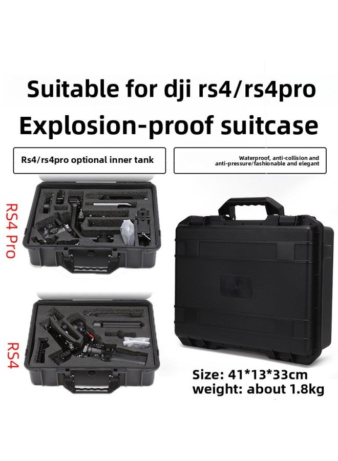 For DJI Dajiang RS 4PRO Explosion-proof Case RS4 Storage Bag Portable Storage Box Waterproof Case Portable Accessories-Color:black Rs4-Dimensions:410/330/130 - Image 1