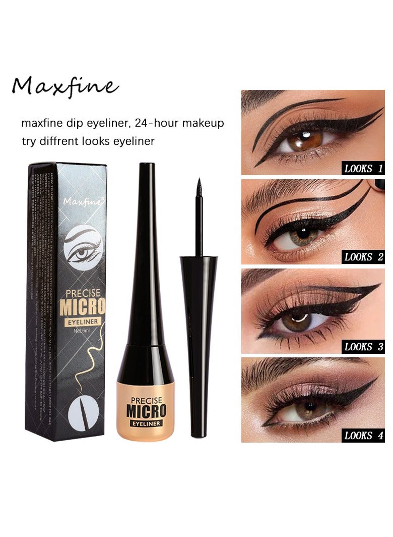 Maxfine MAXFINE Dipping Liquid Eyeliner Waterproof Eyeliner Pen  - Image 3
