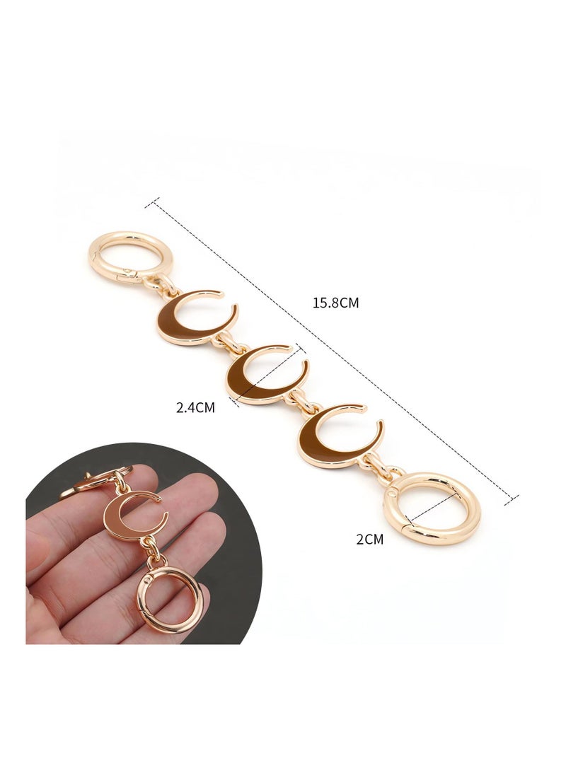 2Pcs Purse Strap Extender, Handbag Chain Extender Moon Shape, Bag Strap DIY Extender Replacement for Cross Body Bag Purse Handbags Shoulder Bag - Image 3