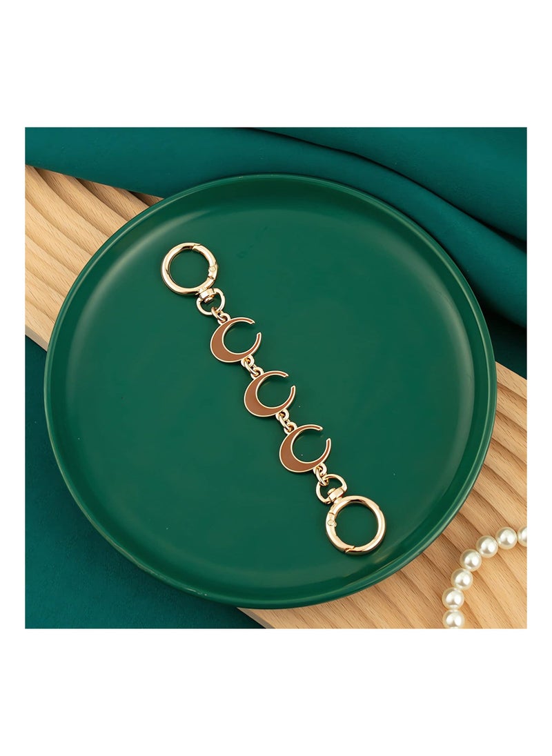 2Pcs Purse Strap Extender, Handbag Chain Extender Moon Shape, Bag Strap DIY Extender Replacement for Cross Body Bag Purse Handbags Shoulder Bag - Image 2